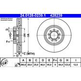 Brake disc (per unit) ATE - 24.0128-0239.1
