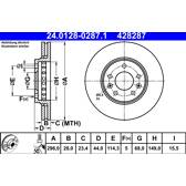 Brake disc (per unit) ATE - 24.0128-0287.1