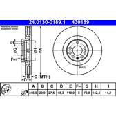Brake disc (per unit) ATE - 24.0130-0189.1