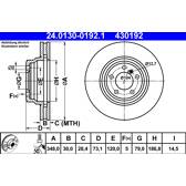 Brake disc (per unit) ATE - 24.0130-0192.1