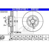Brake disc (per unit) ATE - 24.0328-0162.1