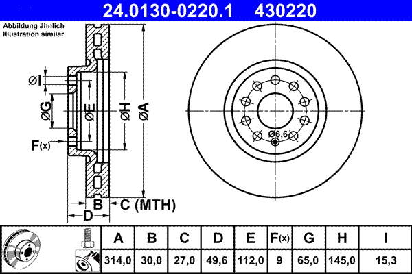 Brake disc (per unit)