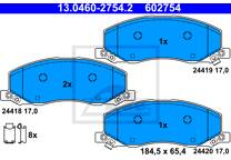 Front brake pad set