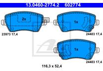 Front brake pad set