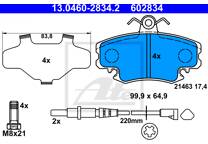 Front brake pad set