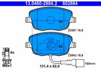 Front brake pad set