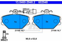 Front brake pad set