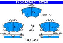 Front brake pad set