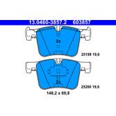 Front brake pad set ATE - 13.0460-3857.2