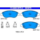 Front brake pad set ATE - 13.0460-3878.2
