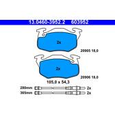 Front brake pad set ATE - 13.0460-3952.2