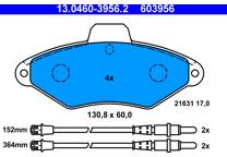 Front brake pad set