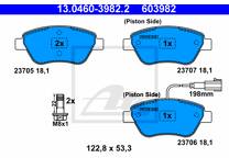 Front brake pad set