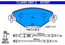 Front brake pad set