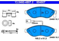 Front brake pad set