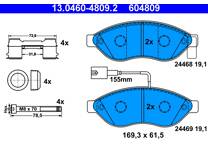 Front brake pad set