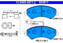 Front brake pad set