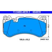 Front brake pad set ATE - 13.0460-4839.2