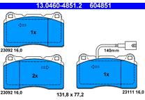 Front brake pad set