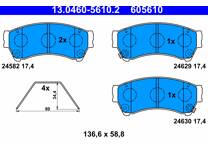 Front brake pad set