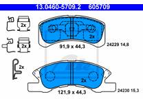Front brake pad set