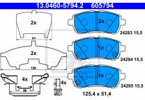 Front brake pad set