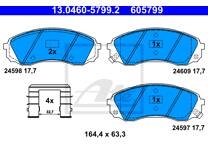 Front brake pad set