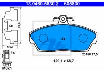Front brake pad set