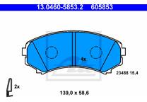 Front brake pad set