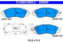 Front brake pad set