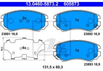 Front brake pad set