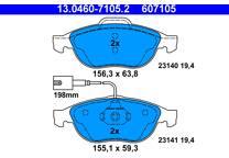 Front brake pad set