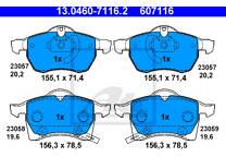 Front brake pad set