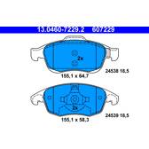 Front brake pad set ATE - 13.0460-7229.2