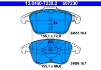 Front brake pad set