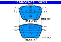 Front brake pad set
