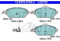 Front brake pad set