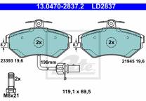 Front brake pad set