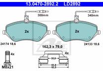 Front brake pad set
