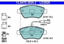 Front brake pad set