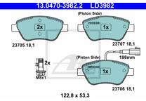 Front brake pad set
