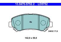 Front brake pad set