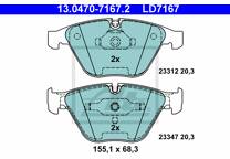 Front brake pad set