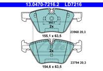 Front brake pad set