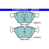Front brake pad set ATE - 13.0470-7216.2