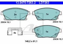 Front brake pad set
