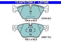 Front brake pad set