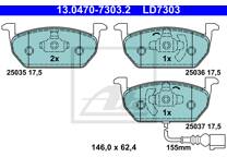 Front brake pad set