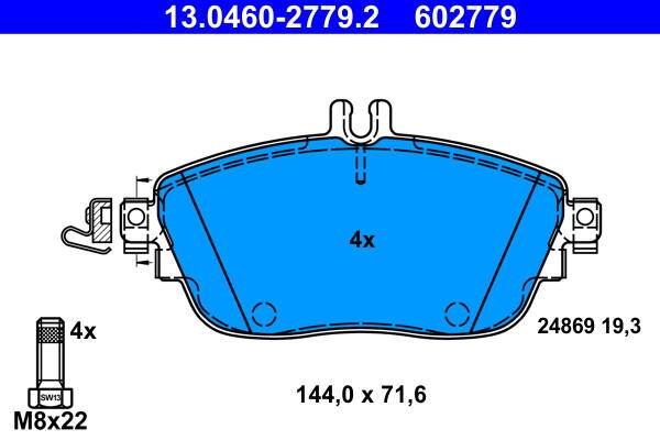 Front brake pad set