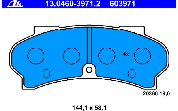 Front brake pad set